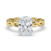 The Elysande Ring – Oval Solitaire with Braided Band – The Jewel Concierge
