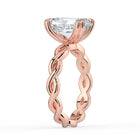 The Elysande Ring - Radiant Solitaire with Braided Band