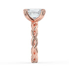 The Elysande Ring - Radiant Solitaire with Braided Band
