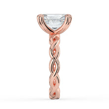 The Elysande Ring - Radiant Solitaire with Braided Band