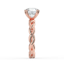 The Elysande Ring - Round Solitaire with Braided Band