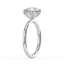 The Celeste Ring - 4 Claw Round Solitaire with Hidden Halo