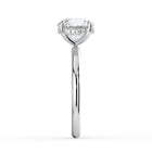 The Celeste Ring - 4 Claw Round Solitaire with Hidden Halo