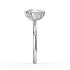 The Celeste Ring - 6 Claw Round Solitaire with Hidden Halo