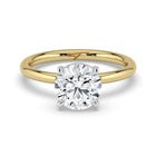 The Celeste Ring - 4 Claw Round Solitaire with Hidden Halo