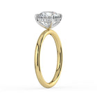 The Celeste Ring - 4 Claw Round Solitaire with Hidden Halo