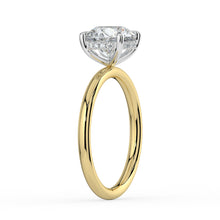 The Celeste Ring - 4 Claw Round Solitaire with Hidden Halo