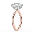 The Celeste Ring - Cushion Solitaire with Hidden Halo