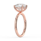 The Celeste Ring - Cushion Solitaire with Hidden Halo