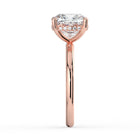 The Celeste Ring - Cushion Solitaire with Hidden Halo