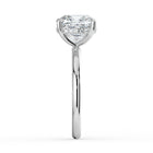 The Celeste Ring - Cushion Solitaire with Hidden Halo