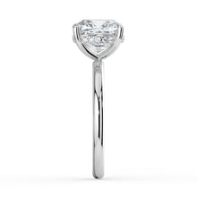 The Celeste Ring - Cushion Solitaire with Hidden Halo
