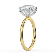 The Celeste Ring - Cushion Solitaire with Hidden Halo
