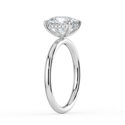 The Celeste Ring — Elongated Cushion Solitaire with Hidden Halo Lab-Grown Diamond Engagement Ring in White Gold | The Jewel Concierge