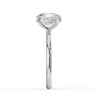 The Celeste Ring - Elongated Cushion Solitaire with Hidden Halo