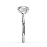 The Celeste Ring — Elongated Cushion Solitaire with Hidden Halo Lab-Grown Diamond Engagement Ring in White Gold | The Jewel Concierge