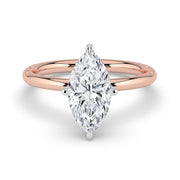The Celeste Ring – Marquise Solitaire with Hidden Halo – The Jewel Concierge