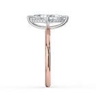 The Celeste Ring - Marquise Solitaire with Hidden Halo