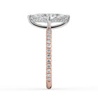 The Phoenix Ring - Marquise Solitaire with Hidden Halo & Pavé Band