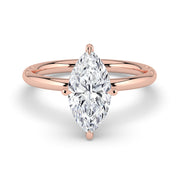 The Celeste Ring – Marquise Solitaire with Hidden Halo – The Jewel Concierge