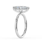 The Celeste Ring - Marquise Solitaire with Hidden Halo