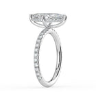 The Phoenix Ring - Marquise Solitaire with Hidden Halo & Pavé Band