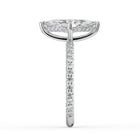 The Phoenix Ring - Marquise Solitaire with Hidden Halo & Pavé Band