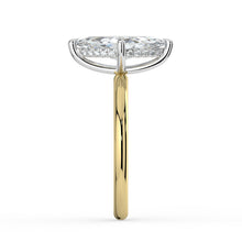 The Celeste Ring - Marquise Solitaire with Hidden Halo