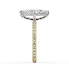 The Phoenix Ring - Marquise Solitaire with Hidden Halo & Pavé Band