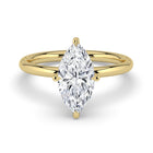 The Celeste Ring - Marquise Solitaire with Hidden Halo