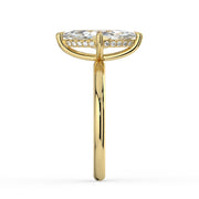 The Celeste Ring – Marquise Solitaire with Hidden Halo in 18K Yellow Gold – The Jewel Concierge