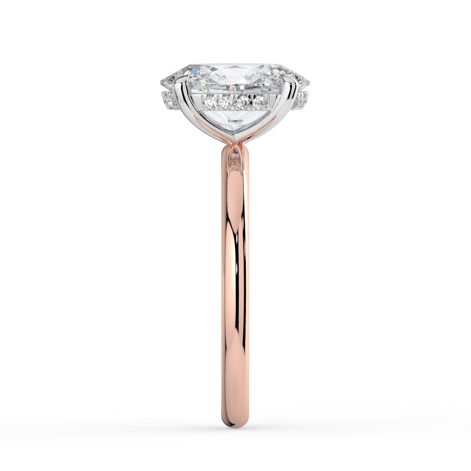 The Celeste Ring - 2.00 ct. Oval Solitaire with Hidden Halo