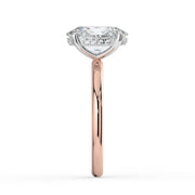 The Celeste Ring — Oval Solitaire with Hidden Halo Lab-Grown Diamond Engagement Ring in Two-Tone Rose and White Gold | The Jewel Concierge
