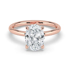 The Celeste Ring - 2.00 ct. Oval Solitaire with Hidden Halo