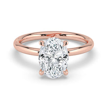 The Celeste Ring - 2.00 ct. Oval Solitaire with Hidden Halo