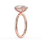 The Celeste Ring - 2.00 ct. Oval Solitaire with Hidden Halo