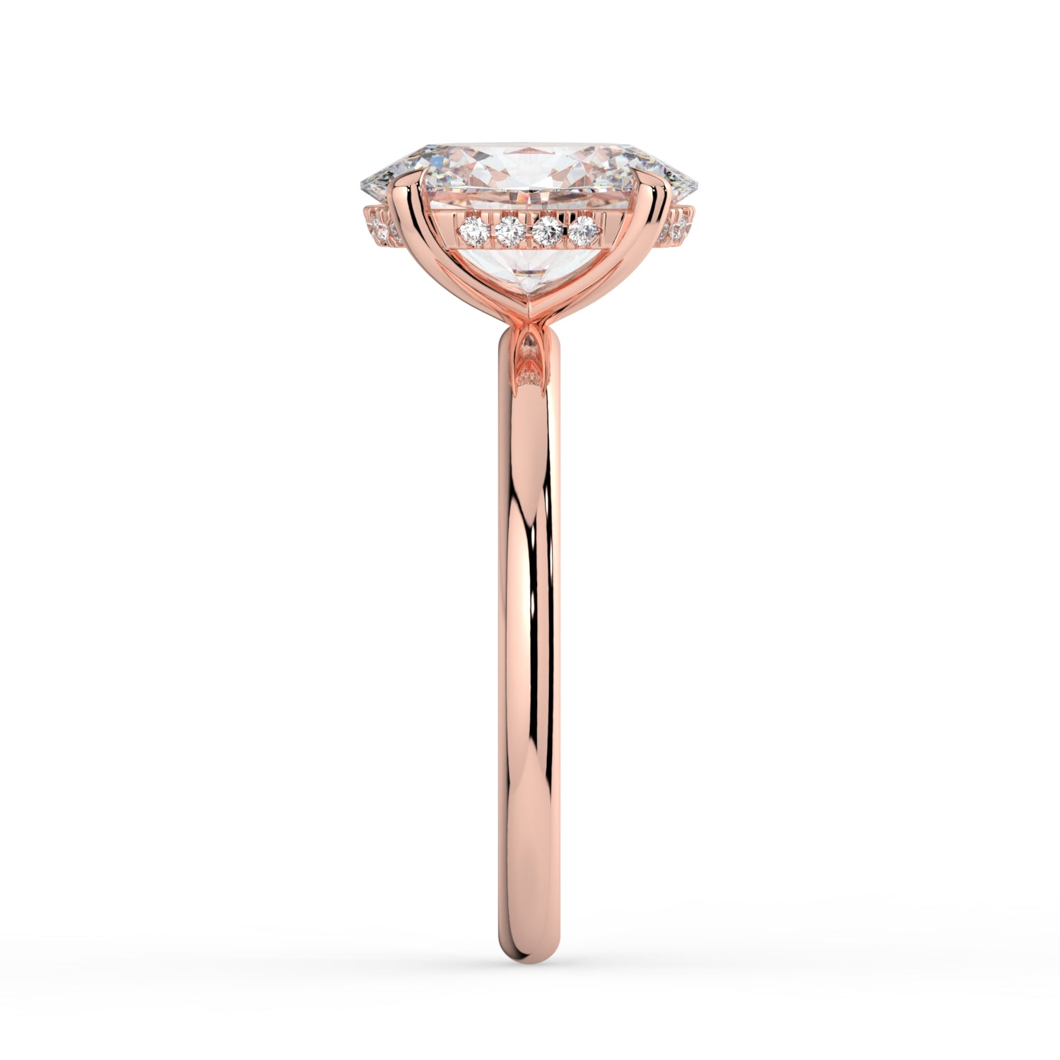 The Celeste Ring - 2.00 ct. Oval Solitaire with Hidden Halo