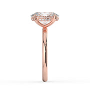 The Celeste Ring — Oval Solitaire with Hidden Halo Lab-Grown Diamond Engagement Ring in Rose Gold | The Jewel Concierge