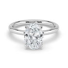 The Celeste Ring - 2.00 ct. Oval Solitaire with Hidden Halo