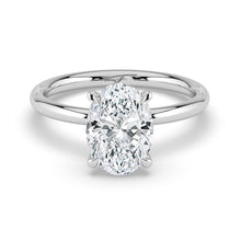 The Celeste Ring - 2.00 ct. Oval Solitaire with Hidden Halo