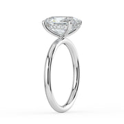 The Celeste Ring — Oval Solitaire with Hidden Halo Lab-Grown Diamond Engagement Ring in White Gold | The Jewel Concierge