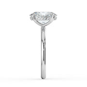 The Celeste Ring — Oval Solitaire with Hidden Halo Lab-Grown Diamond Engagement Ring in White Gold | The Jewel Concierge