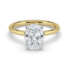 The Celeste Ring - 2.51 ct. Oval Solitaire with Hidden Halo