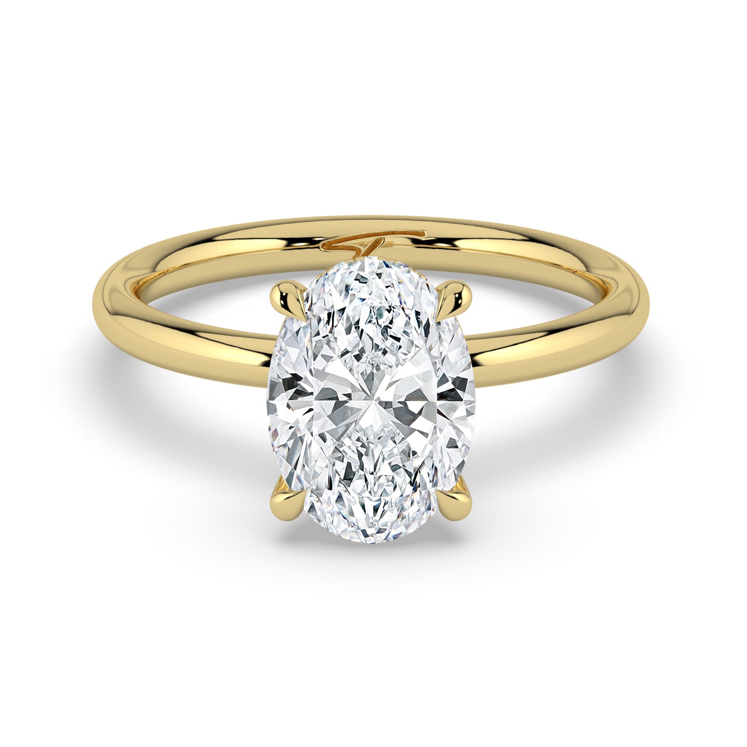 The Celeste Ring - 2.00 ct. Oval Solitaire with Hidden Halo