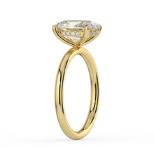 The Celeste Ring - 2.00 ct. Oval Solitaire with Hidden Halo