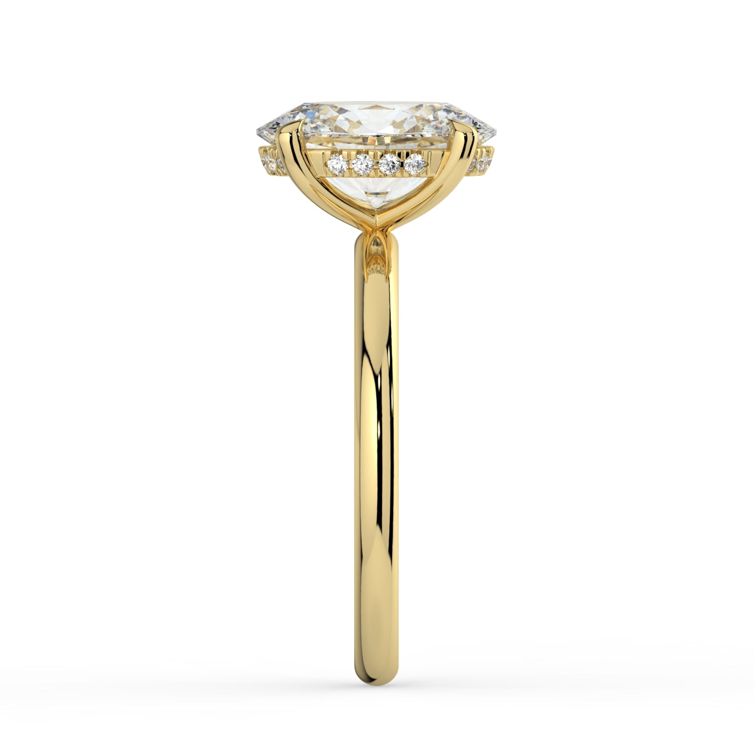 The Celeste Ring - 2.00 ct. Oval Solitaire with Hidden Halo