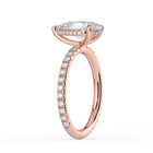 The Phoenix Ring - Pear Solitaire with Hidden Halo & Pavé Band