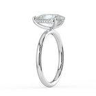 The Celeste Ring - Pear Solitaire with Hidden Halo