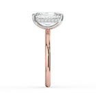 The Celeste Ring - Radiant Solitaire with Hidden Halo