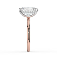The Celeste Ring - Radiant Solitaire with Hidden Halo